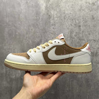 Low Top Sneakers, Light Brown Pink Colorway, Reverse Hook Design, Lace Up Design, Casual Gift for Sneaker Fans