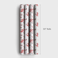 Ice Hockey Holiday Gift Wrap, Hockey Santa Christmas Wrapping Paper, Sporty Santa Wrapping Paper, Ice Hockey Player Gift Wrapping Paper