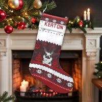 Custom Bunny Holiday Stocking, Personalized Rabbit Christmas Stocking, Velboa Pet Lover Stocking, Animal Festive Decor, Adorable Family Present