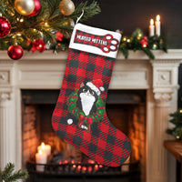 Humorous Black Cat Holiday Stocking, Personalized Murder Mittens Cat Christmas Stocking, Custom Pet Name Xmas Stocking, Pet Lover Decor Present