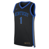 #1 Kentucky Wildcats Alternate Replica Jersey - Black