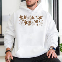 Adorable Christmas Cookie Sweatshirt, Gingerbread Man Hoodie, Holiday Gingerbread Hoodie, Festive Winter Pattern Hoodie, Xmas Present for Women Men