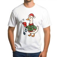 Humorous Medical Staff Holiday Shirt, Cuff Em Goose Nurse Christmas T-Shirt, Adorable ER Nurse Xmas Graphic Tee, Healthcare Worker Present Shirt