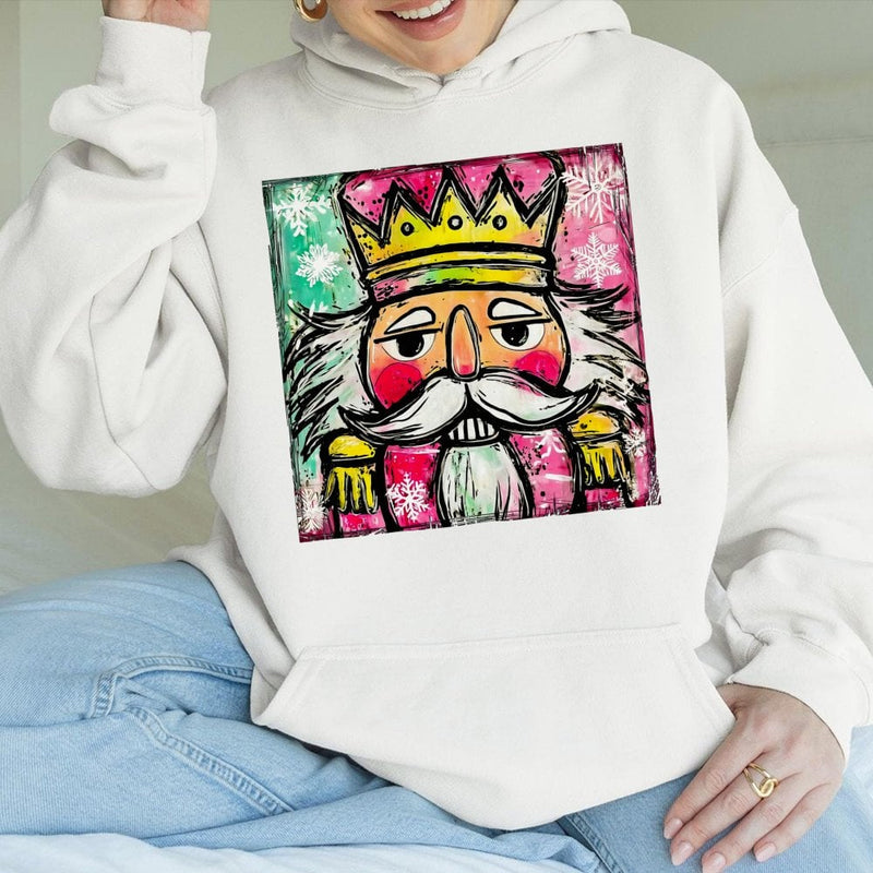 Watercolor Holiday Sweatshirt, Nutcracker Christmas Hoodie, Adorable Festive Xmas Art Hoodie, Nutcracker Ballet Graphic Hoodie, Winter Present