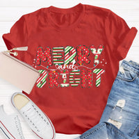 Festive Holiday Dots Graphic Tee, Merry and Bright Polka Dot Christmas T-Shirt, Adorable Xmas Season Shirt, Christmas Present for Women and Men