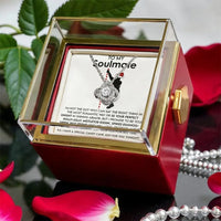 Cubic Zirconia Love Knot Pendant, Christmas Naughty List Love Knot Necklace, Soulmate Necklace, Romantic Holiday Present for Wife Her
