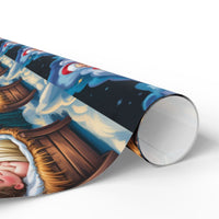Santa Baby Jesus Wrapping Paper, Nativity Scene Wrapping Paper, Religious Christmas Gift Wrap, Christian Holiday Wrapping Paper
