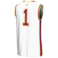#1 Arizona State Sun Devils Lightweight Basketball Jersey - White