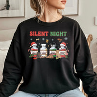 Humorous Veterinary Christmas Crewneck, Silent Night Vet Med Sweatshirt, Vet Tech Holiday Pullover, Vet Clinic Sweatshirt, Nurse Present