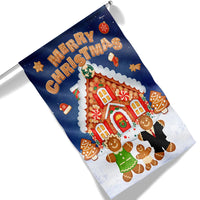 Holiday Gingerbread House Yard Flag, Gingerbread Merry Christmas Garden Flag, Double-Sided Winter Lawn Flag, Festive Seasonal Porch Decor