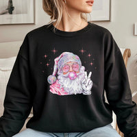 Bubblegum Christmas Sweatshirt, Retro Disco Santa Sweatshirt, Festive Disco Holiday Crewneck, Vintage Xmas Pullover, Disco Santa Sweatshirt