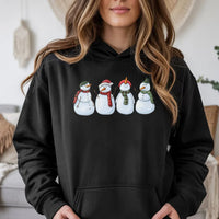 Christmas Snowman Sweatshirt, Adorable Snowman Hoodie, Festive Winter Snowman Hoodie, Comfy Holiday Graphic Hoodie, Christmas Present for Women