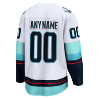 Seattle Kraken White Away Breakaway Custom Jersey