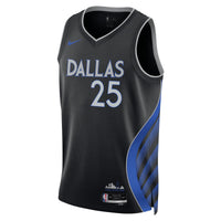 Dallas Mavericks 2025/26 City Edition Swingman Jersey - Black - P.J. Washington Jr.