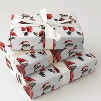 Humorous Skydiver Christmas Gift Wrap, Skydiving Santa Wrapping Paper, Pilot Holiday Wrapping Paper, Adventure Santa Claus Wrapping Paper Roll
