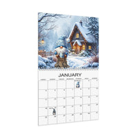 Winter Cottage Gnome Calendar, 2026 Gnome Wall Calendar, Adorable Seasonal Monthly Calendar, Cottagecore Home Decor, Christmas Present for Her