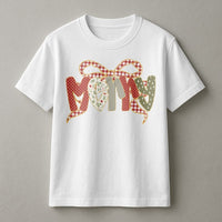 Adorable Holiday Bow Graphic Tee, Merry Christmas Coquette Bow T-Shirt, Preppy Aesthetic Xmas Shirt, Festive Christmas Tee, Present for Women