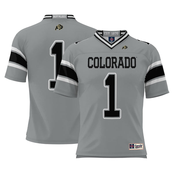 #1 Colorado Buffaloes Endzone Football Jersey - Gray