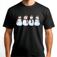 Adorable Winter Holiday Shirt, Snowman Family T-Shirt, Matching Christmas Graphic Tee, Festive Season Apparel, Adorable Xmas Family Present T-Shirt