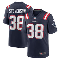 New England Patriots Rhamondre Stevenson Navy Game Jersey