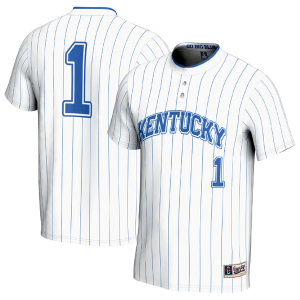 #1 Kentucky Wildcats Lightweight Softball Fashion Jersey - White