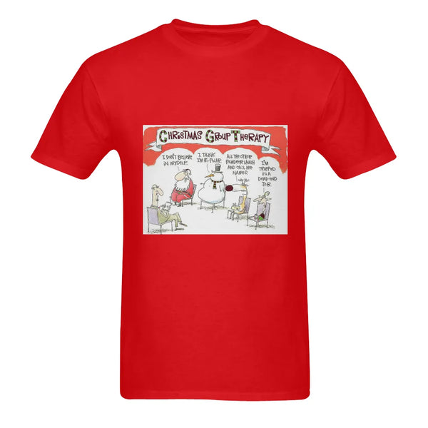 Humorous Holiday Cartoon Shirt, Christmas Group Therapy T-Shirt, Xmas Humor Graphic Tee, Merry Christmas T-Shirt, Holiday Sea