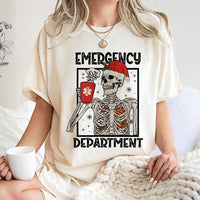 Spooky ER Medical Staff Tee, Emergency Department Christmas T-Shirt, Humorous Nurse Holiday Shirt, Doctor Xmas Graphic Tee, Present for ER Team
