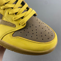 Low Top Sneakers, Khaki Yellow Colorway, Reverse Hook Design, Lace Up Design, Casual Gift for Sneaker Fans