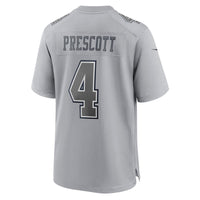 Dallas Cowboys Dak Prescott Gray Atmosphere Fashion Game Jersey