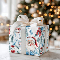Medical Holiday Gift Wrap, Scientist Santa Wrapping Paper, Lab Coat Santa Christmas Paper, Science Gift Wrap, Doctor Nurse Holiday Gift Wrap