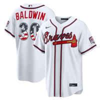 Fourth of July Atlanta Braves Drake Baldwin White USA 250 Stadium Jersey