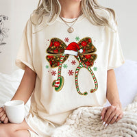 Coquette Bow Stethoscope Shirt, Christmas Nurse T-Shirt, Adorable Healthcare Holiday Tee, RN Medical Graphic T-Shirt, Nurse Christmas Present