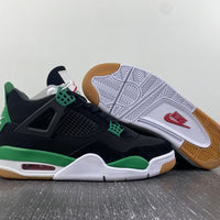 Sneakers, Black Green Colorway, Leather Footwear, Lace Up Design, Casual Gift for Sneaker Fans