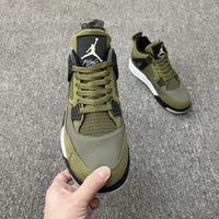 Retro Basketball Shoes, Olive Green Army Green Colorway, Canvas Footwear, Lace Up Design, Casual Gift for Shoe Lovers