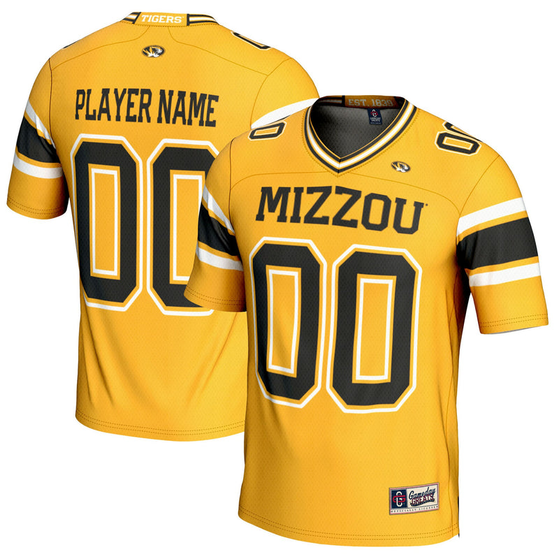 Missouri Tigers NIL Pick-A-Player Football Jersey - Gold