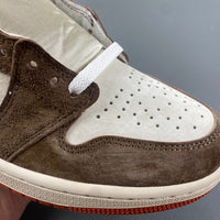 High Top Sneakers, Off White Orange Brown Colorway, Lace Up Design, Casual Gift for Sneaker Fans