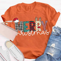 Festive Holiday Graphic Tee, Merry Christmas T-Shirt, Retro Xmas Party Shirt, Adorable Winter Season Tee, Christmas Holiday Present for Men Women