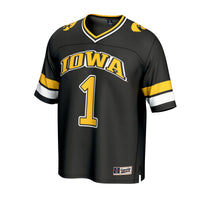 Iowa Hawkeyes Lightweight Collegiate Football Fashion Jersey - Black