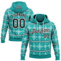 Personalized Holiday Team Sweatshirt, Custom Ugly Christmas Sports Hoodie, Printed Name Number Pullover Hoodie, Festive Game Day Fan Present