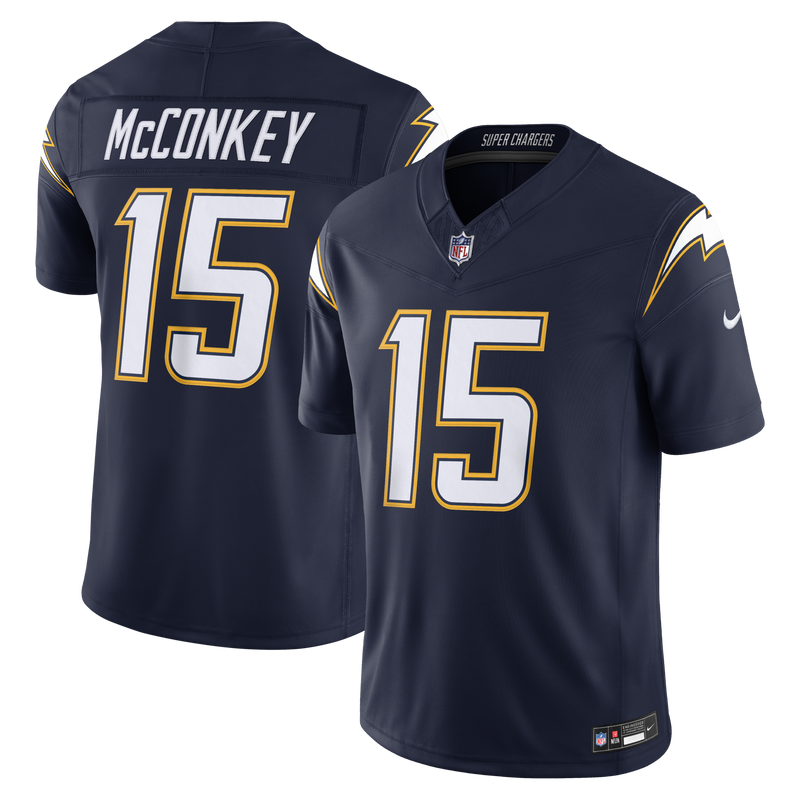 Los Angeles Chargers Ladd McConkey Navy Alternate Super Chargers Stitched Limited Jersey