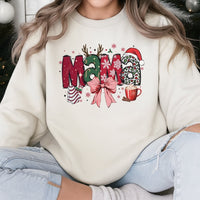 Festive Cheetah Print Holiday Pullover, Christmas Mama Leopard Sweatshirt, Adorable Winter Mother Sweater, Christmas Morning Mama Crewneck