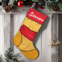 Adorable Bear Holiday Stocking, Cartoon Bear Christmas Stocking, Personalized Christmas Stocking, Festive Winter Stocking, Custom Kids Present