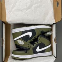 Mid Top Sneakers, Green Black Colorway, Lace Up Design, Casual Gift for Sneaker Fans