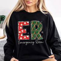Emergency Room Holiday Sweater, ER Nurse Christmas Sweatshirt, Medical Healthcare Xmas Crewneck Pullover, RN Nurse Christmas Present