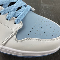 Mid Top Sneakers, Blue White Black Colorway, Lace Up Design, Casual Gift for Sneaker Fans