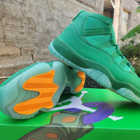 High Top Sneakers, Green Colorway, Lace Up Design, Casual Gift for Sneaker Fans