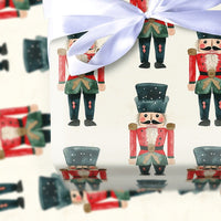 Ballet Soldier Holiday Gift Wrap, Nutcracker Christmas Wrapping Paper, Watercolor Traditional Wrapping Paper, Festive Gift Wrap Roll