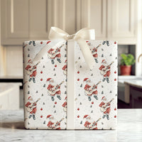 Rock Guitar Christmas Gift Wrap, Electric Guitar Santa Wrapping Paper, Musician Santa Wrapping Paper, Rocker Santa Holiday Gift Wrap Roll