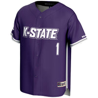#1 Kansas State Wildcats Lightweight Baseball Jersey - Purple