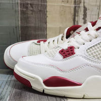 Mid Top Sneakers, Red Colorway, Lace Up Design, Casual Gift for Sneaker Fans